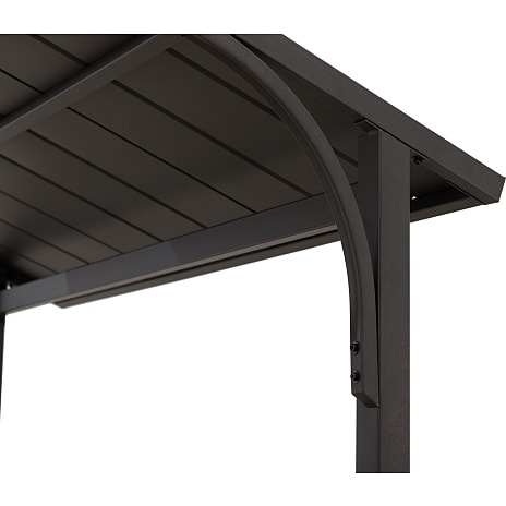 Aspe grillpavillon 244 x 153 cm - brun stålstel