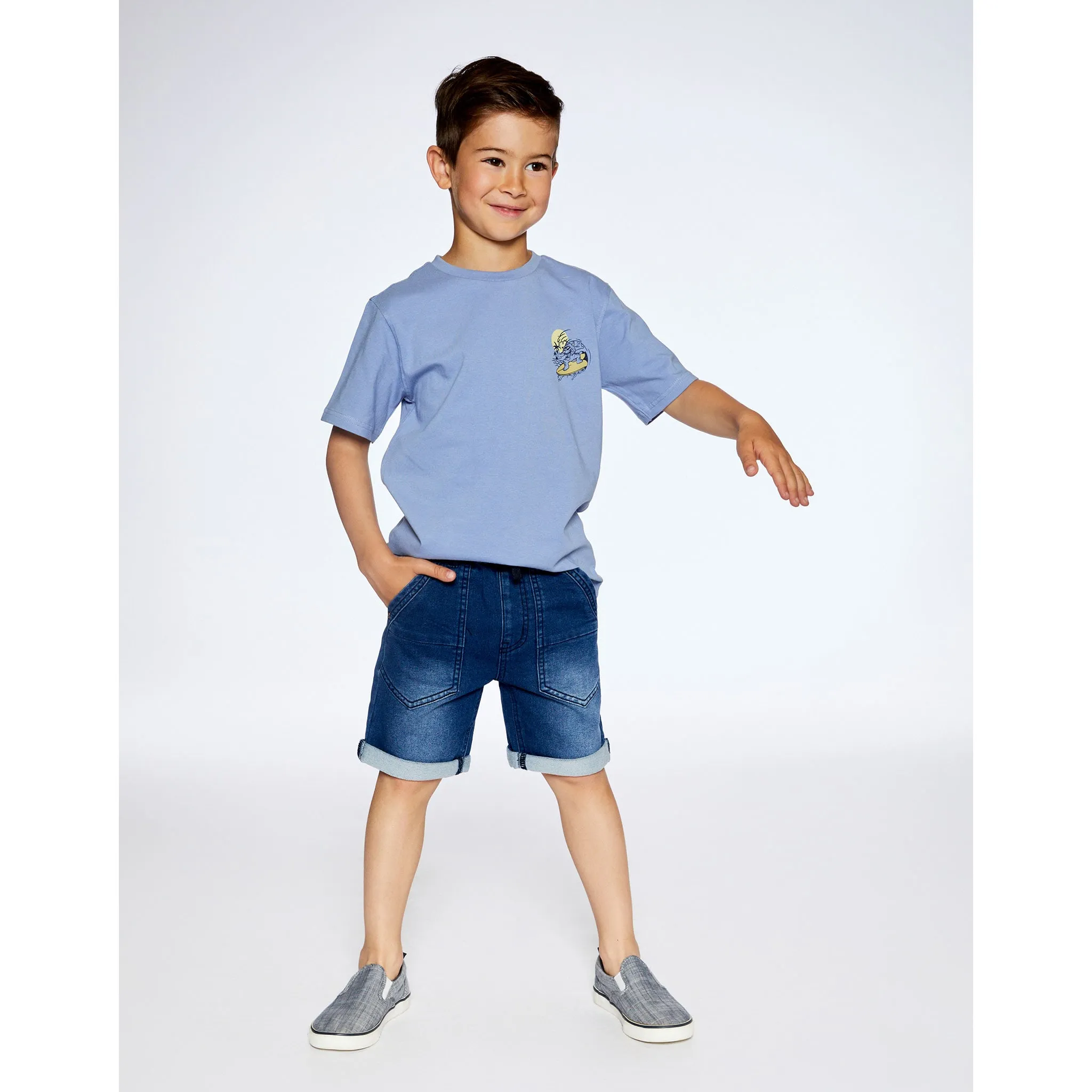 Deux par Deux Short Denim Basique 3-6ans