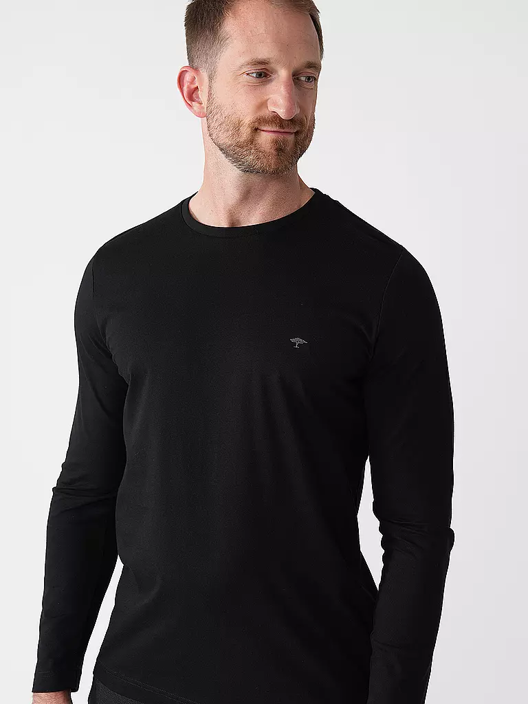 FYNCH HATTON Langarmshirt  schwarz