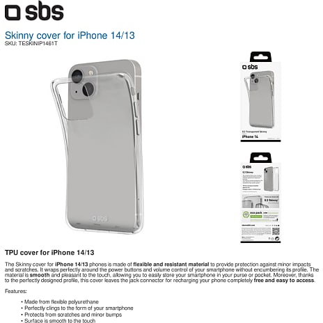 SBS iPhone 14 cover - transparant