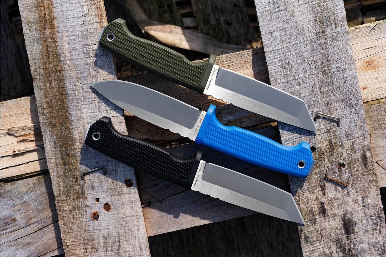 Demko Knives FreeReign AUS10A Tanto FR-10A-TOD OD-Green Rubber, outdoormes