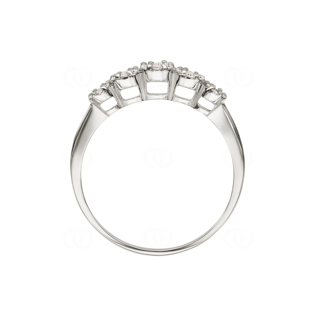 Verlobungsring 750/18 K Weissgold mit Diamanten 0.23 ct H/si