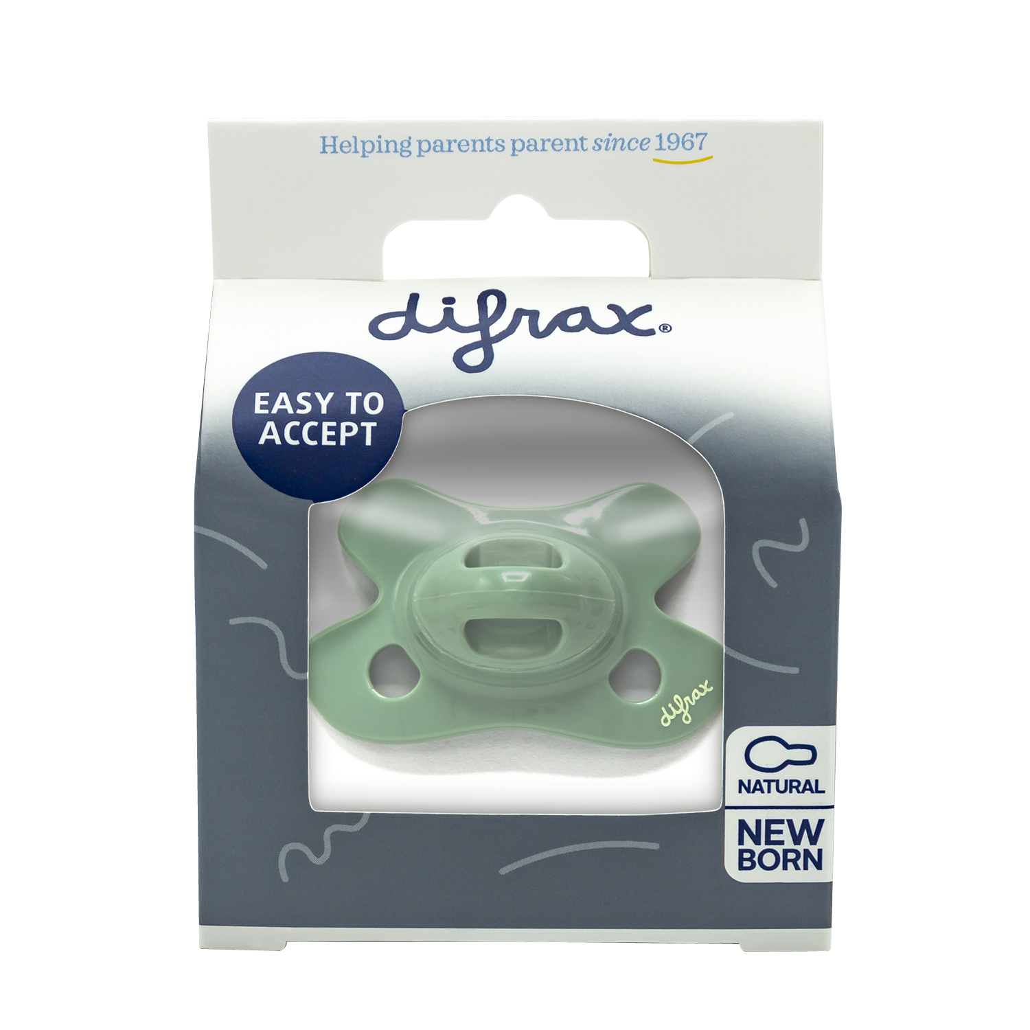 Difrax Fopspeen Natural Newborn Sage (1 stuk)