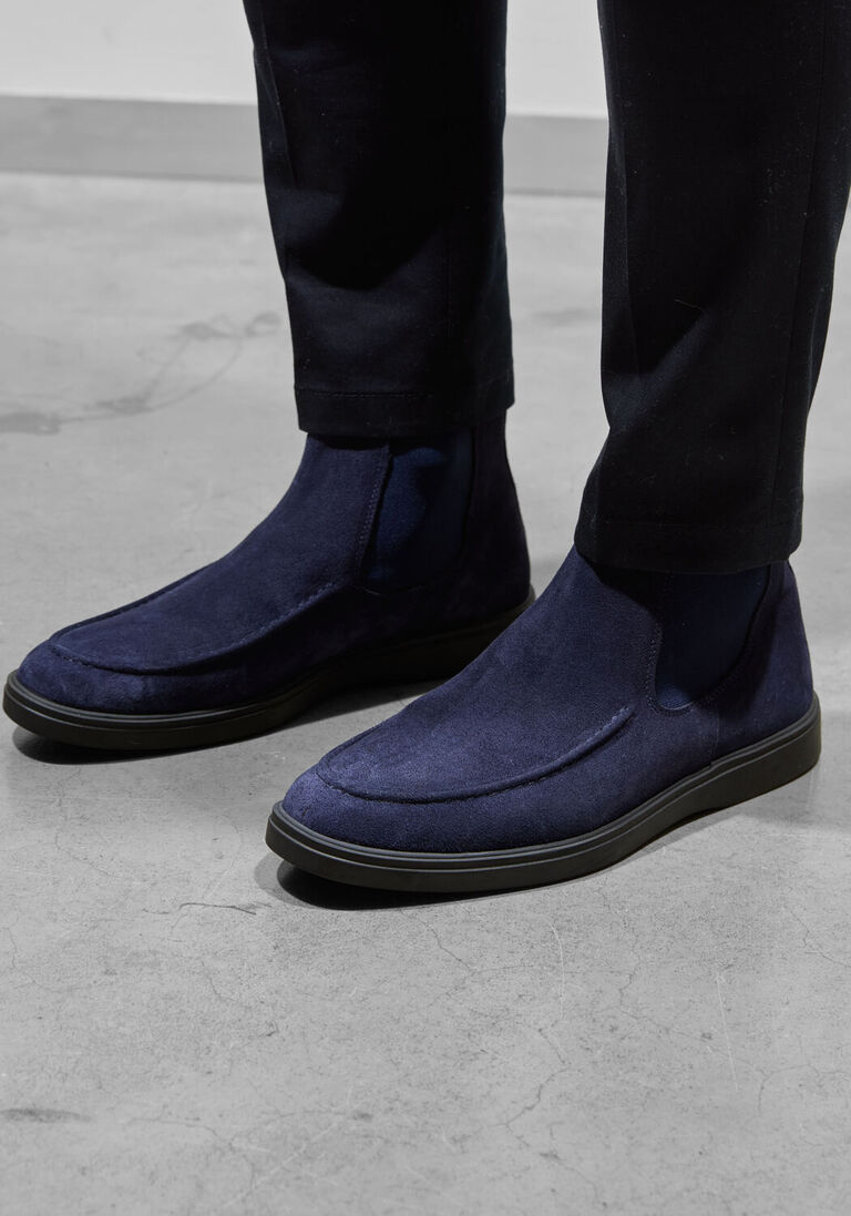 blauwe stefano lauran chelsea boots 24859