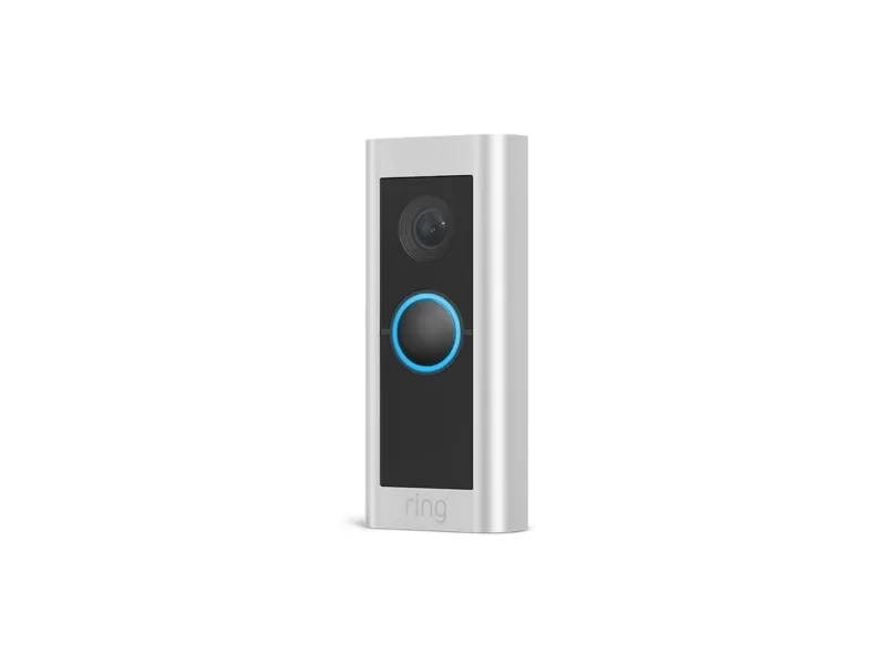Ring Battery Video Doorbell Pro - Smart dørklokke - med kamera - med Head-to-Toe View, 3D Motion Detection, Colour Night Vision, 30-dages gratis prøve på Ring Protect - trådløs - 802.11b/g/n/ax - 2.4 Ghz, 5 GHz - satinnikkel