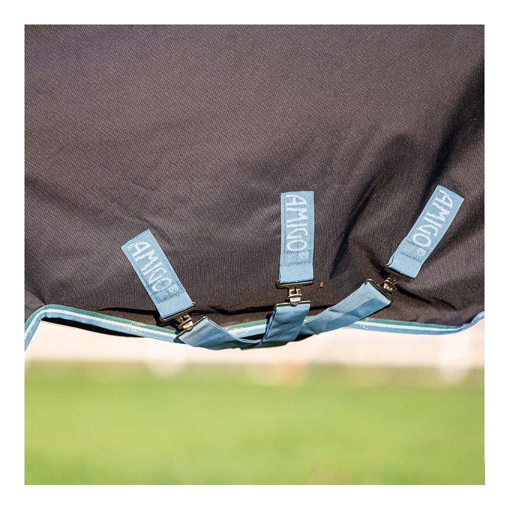 Horseware AMIGO BRAVO 12 100G - Couverture de paddock navy/turquoise/aqua/blue