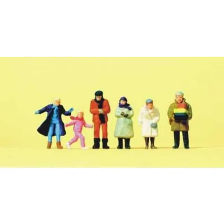 Preiser 14037 - Passanten mit Winterkleidung, Spur H0