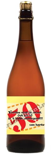 50 jaar Blond voor Eindelijk Abraham Bier 75 cl