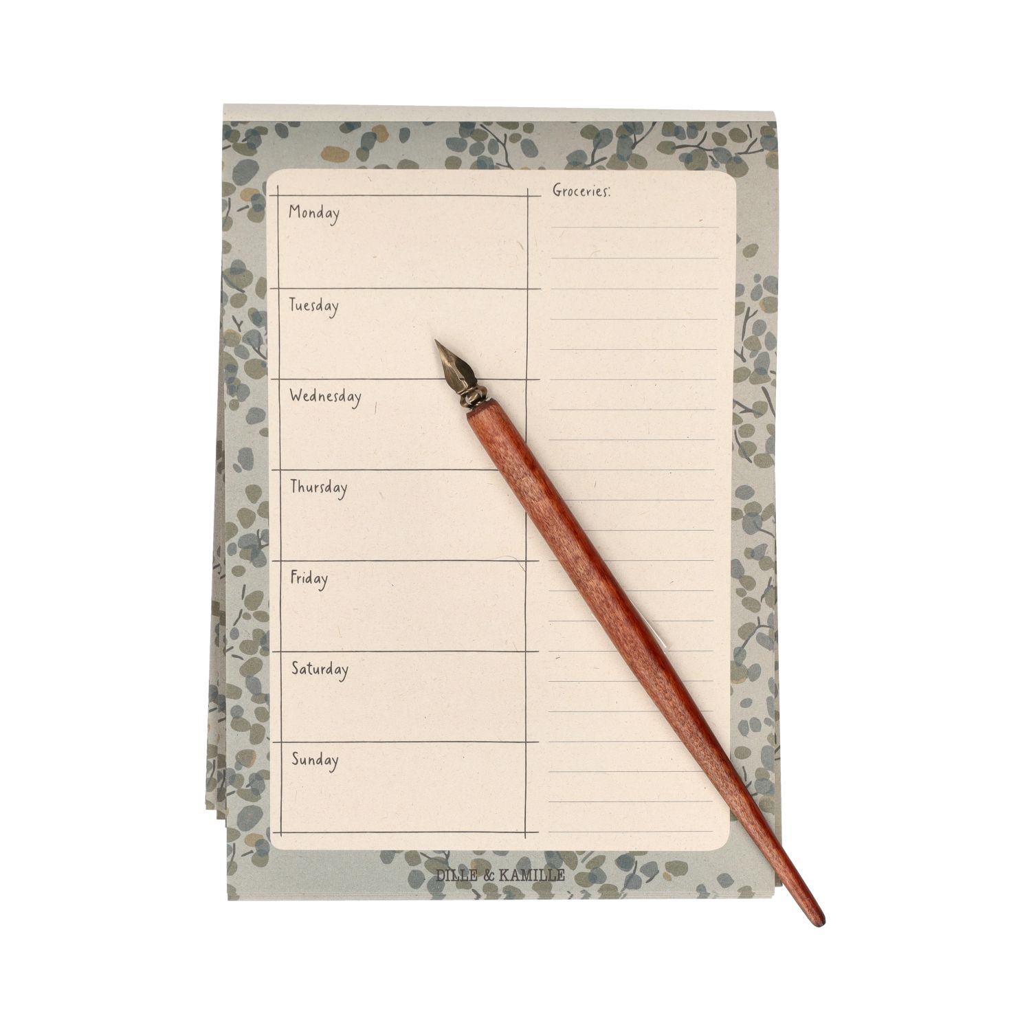 Menuplanner, papier, landschap, A5