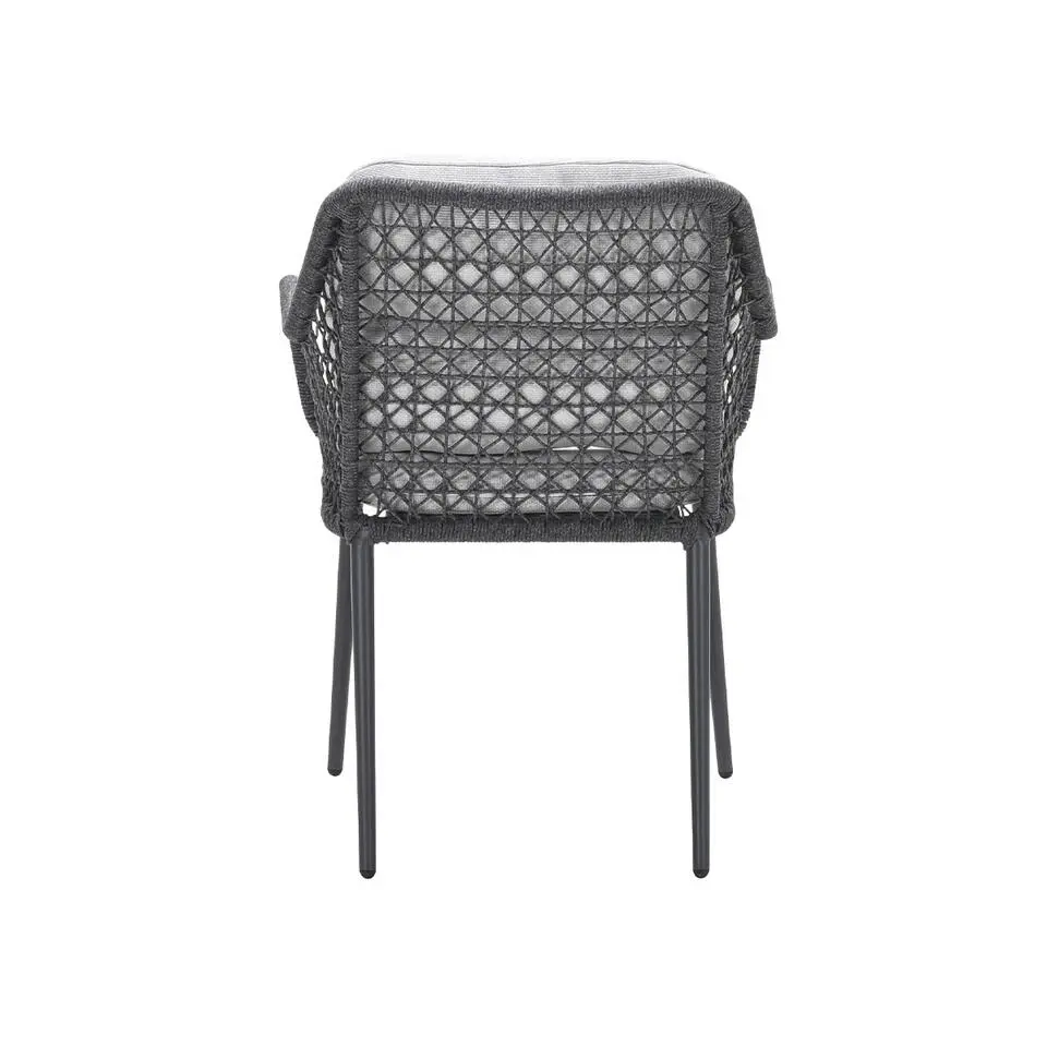 Toledo dining fauteuil - carbon black - dark grey - valley sand
