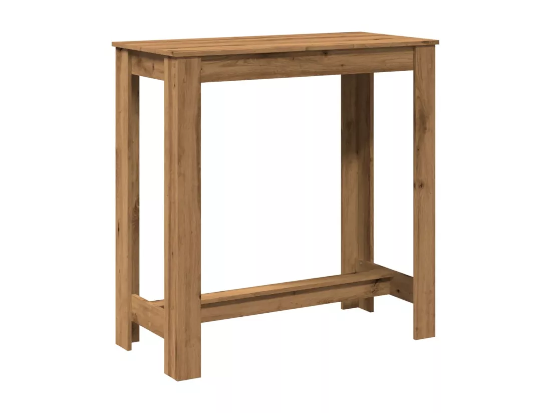 Table de bar chêne artisanal 102x50x103,5 cm bois d'ingénierie