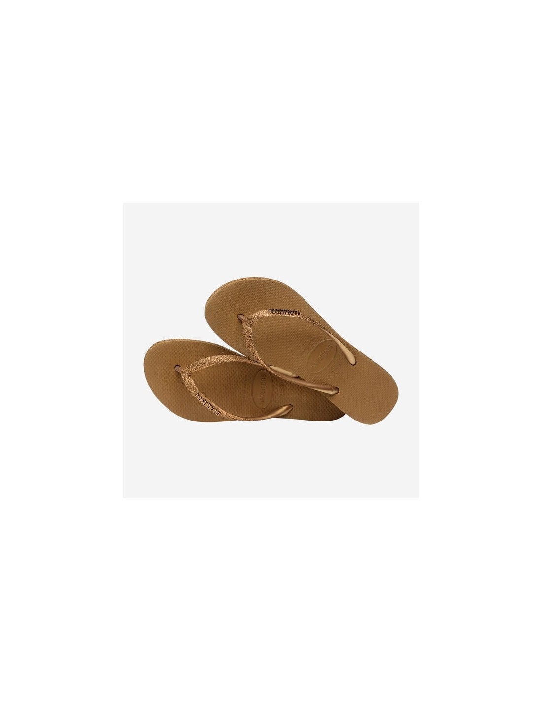 havaianas Tongs Compensées slim flatform sparkle bronze