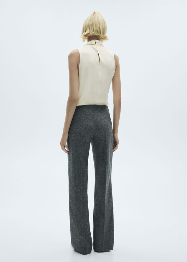 MANGO BLOUSE. -- DRAPYSIN Natural white