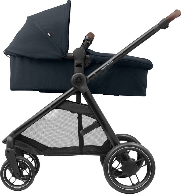 Maxi-Cosi - Zelia³ - Kinderwagen - Essential Graphite - Bruin Leer - 2-in-1 Ontwerp