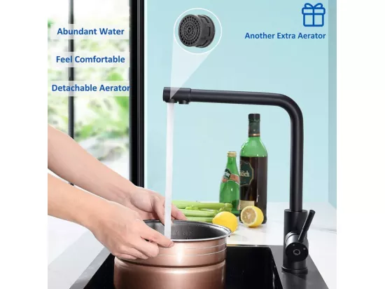 Cecipa max Robinet Cuisine à 3 Voies,3 en 1 Mitigeur Cuisine pour Système D'osmose, Robinet D'eau Propre avec 2 Leviers de Commande Séparés,EU Modèle