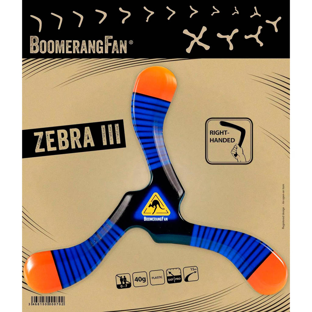Boemerang Zebra 3 bladig (27cm)