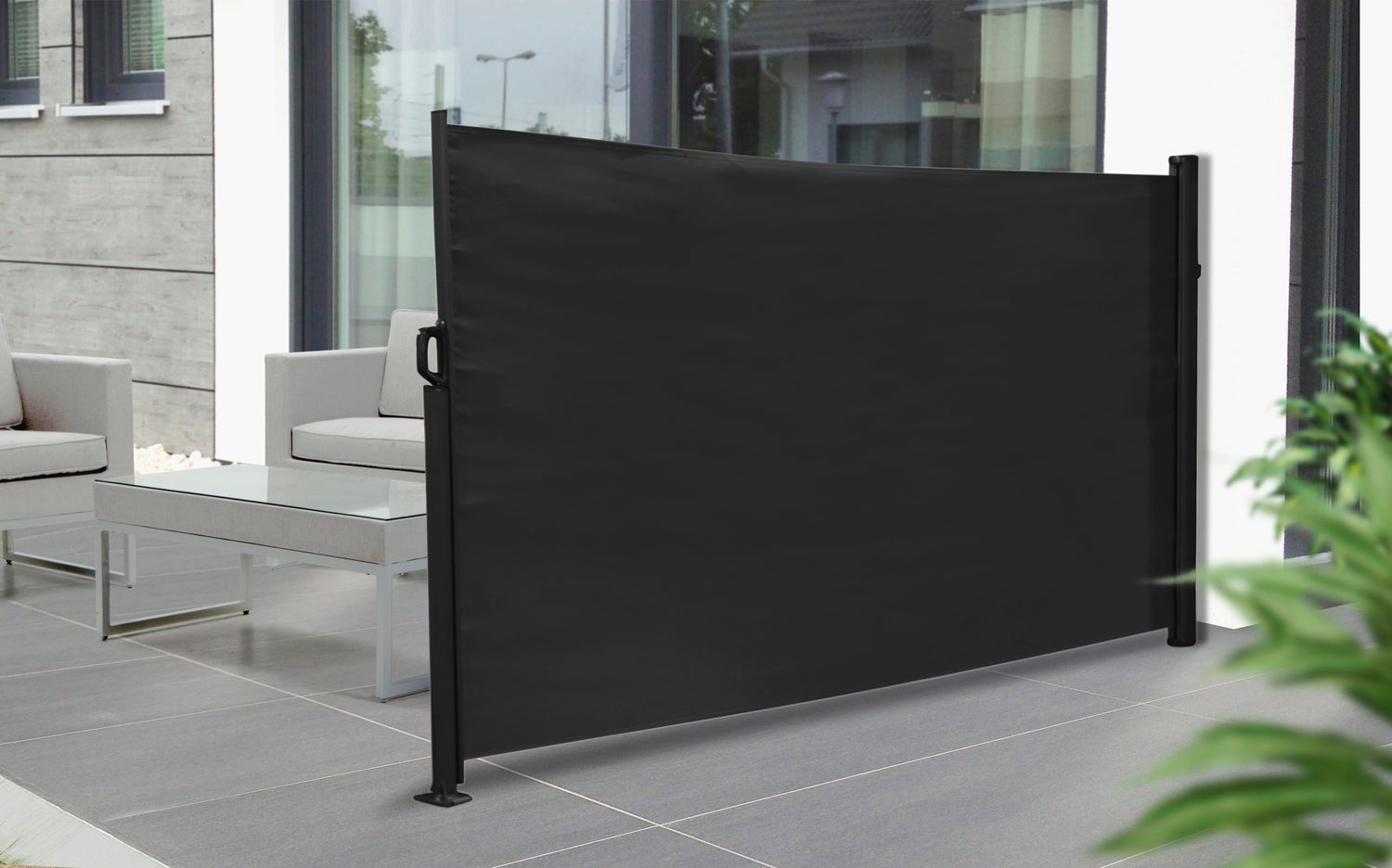 Kim Windscherm 3x1,4 m zwart. 300 x 8 x 140 cm