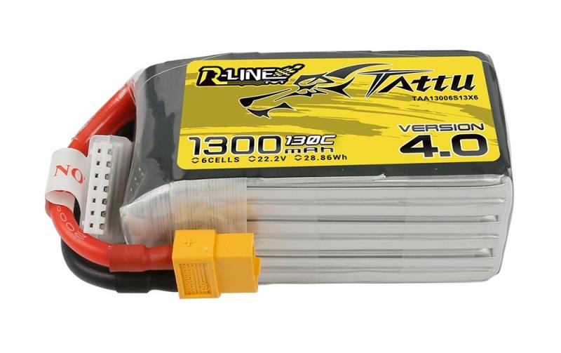 RC-Akku LiPo 1300 mAh 22.2 V 130C R-Line, V4.0R-Line Akku für Multikopter mit XT60 Stecker