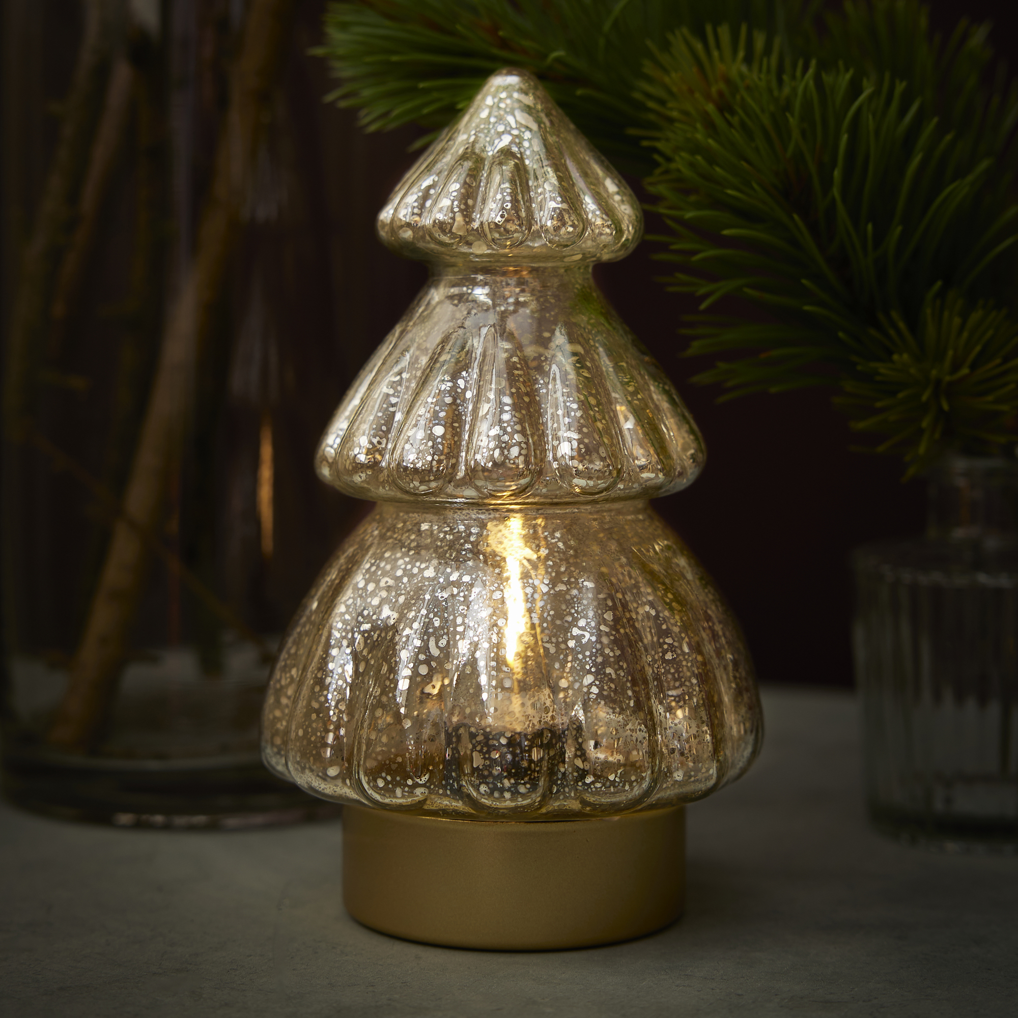 LED-Tanne, transparent, 20 cm