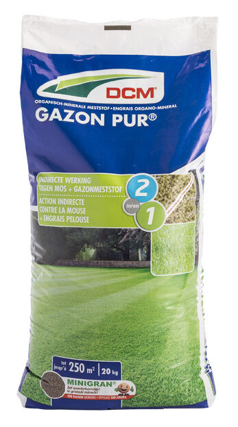 DCM Gazon Pur - Gazonmeststof - 200 m2 - 20 Kilogram