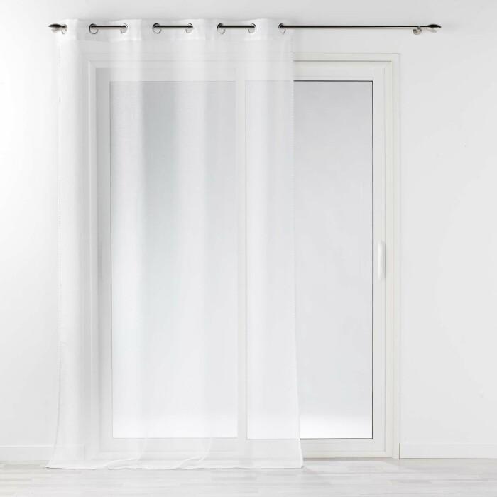 PANNEAU OEILLETS 140X240CM VOILE LOUISE BLANC