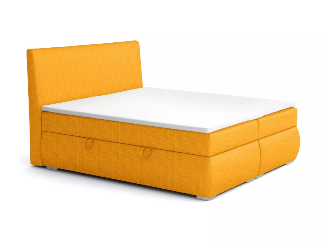 LIT BOXSPRING avec tiroirs de rangement Buffalo 160x200 cm, Fancy 48 (Jaune)