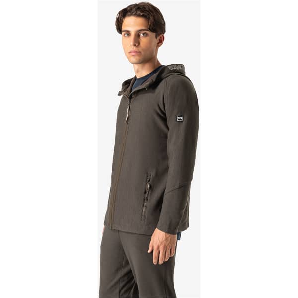 Veste polaire randonnée SUPER.NATURAL M ALPINE ACTIVE ZIP HOODIE BLACK INK