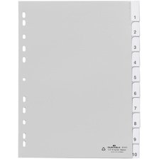 Intercalaires en plastique, format A4, PP, 10 pièces