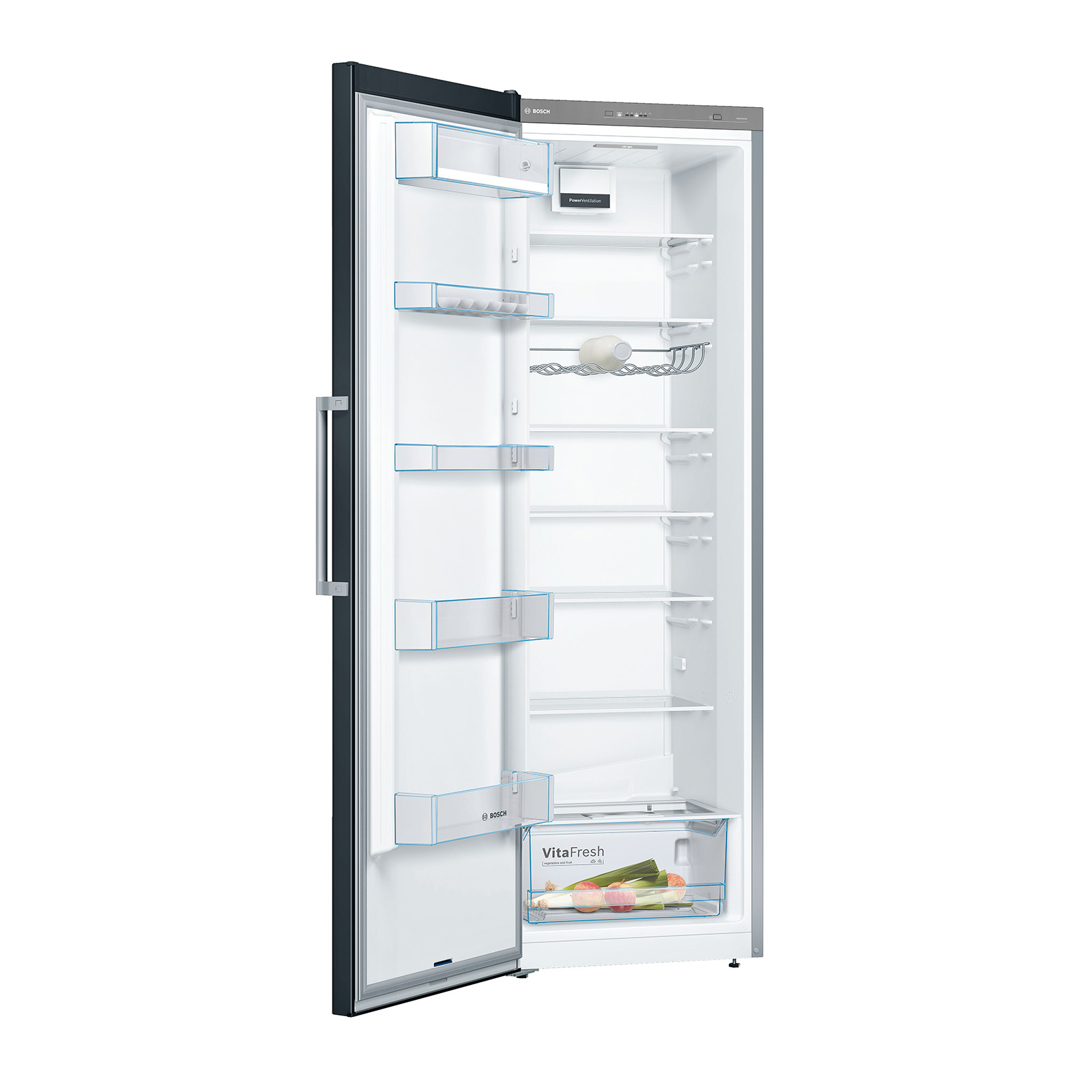BOSCH Stand-Kühlschrank KSV36VBEP - schwarz - E