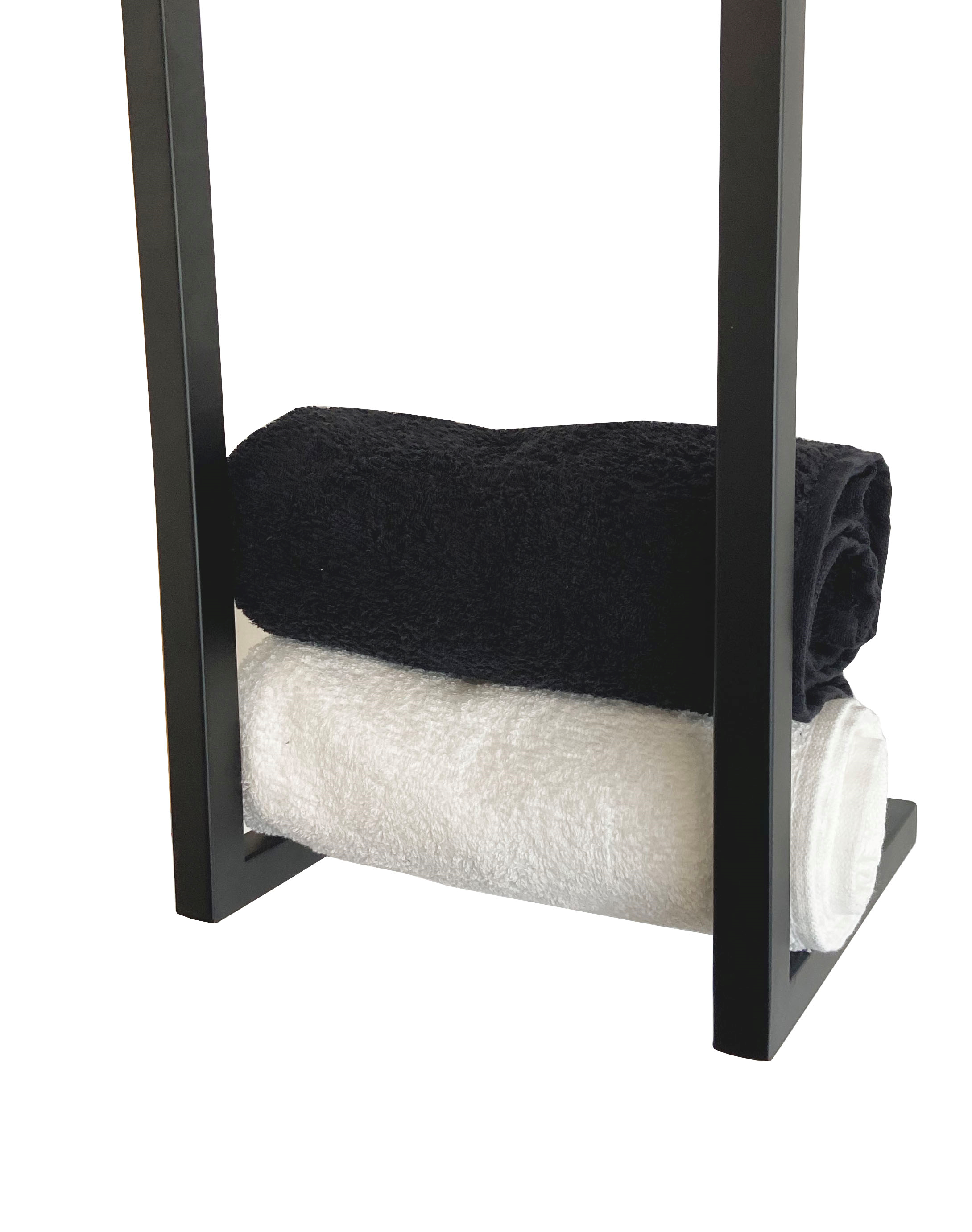 Mueller Black handdoekrek industrieel 95x25x20cm mat zwart