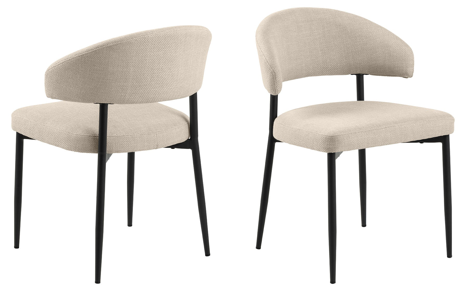 Eldor Eetkamerstoel - Set van 2 - Beige
