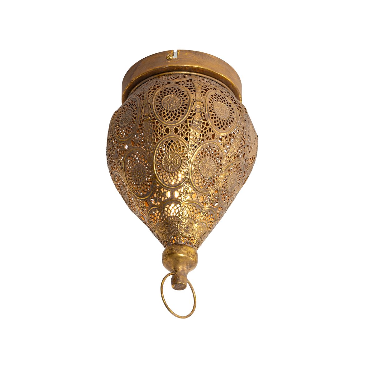 Oosterse plafondlamp goud 19 cm - Mowgli