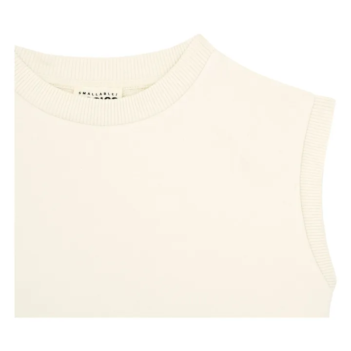 SMALLABLE BASICS Sweat shirts Fille Sans manches Molleton Coton Bio | Ecru