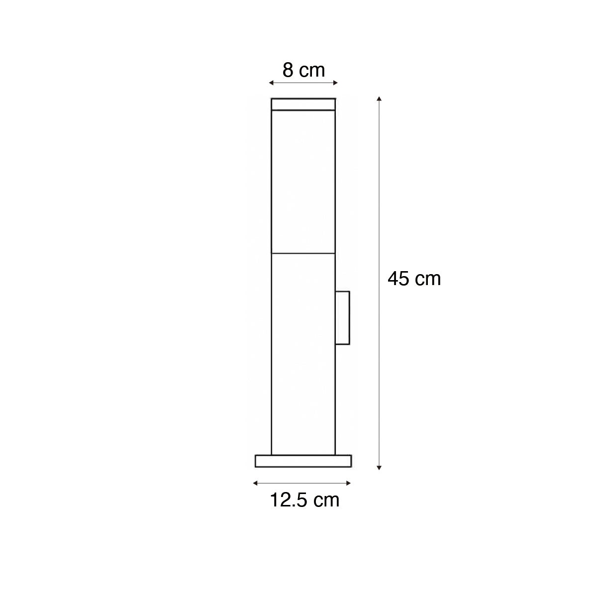 Moderne buitenlamp 45 cm staal met fitting IP44 - Malios