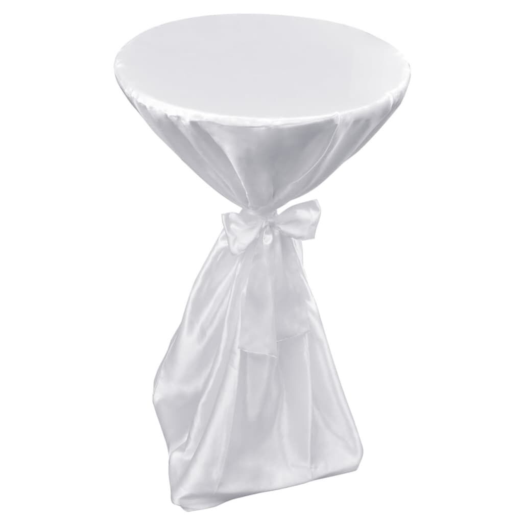 Wit tafelkleed met lint, 60 cm, 2 stuks