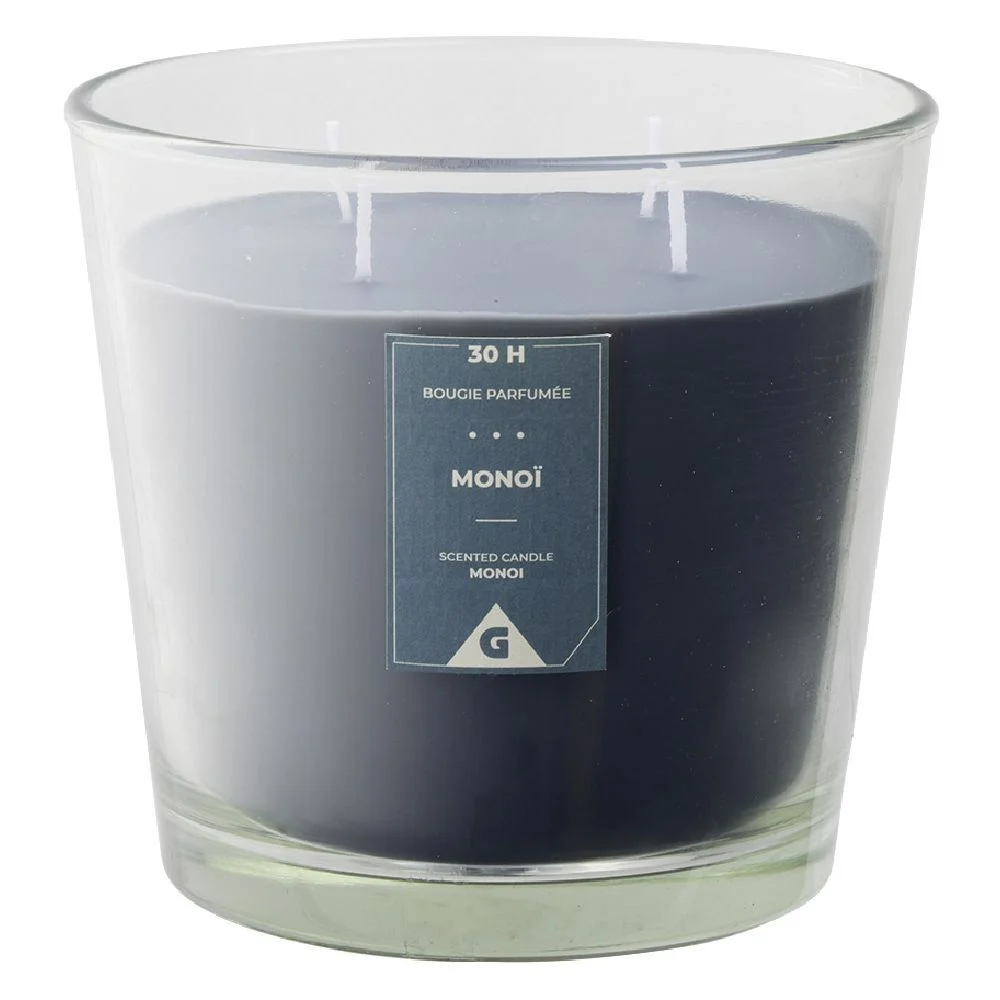 Bougie parfumée dans verre senteur monoï Ø13,5xH12,5cm 30H