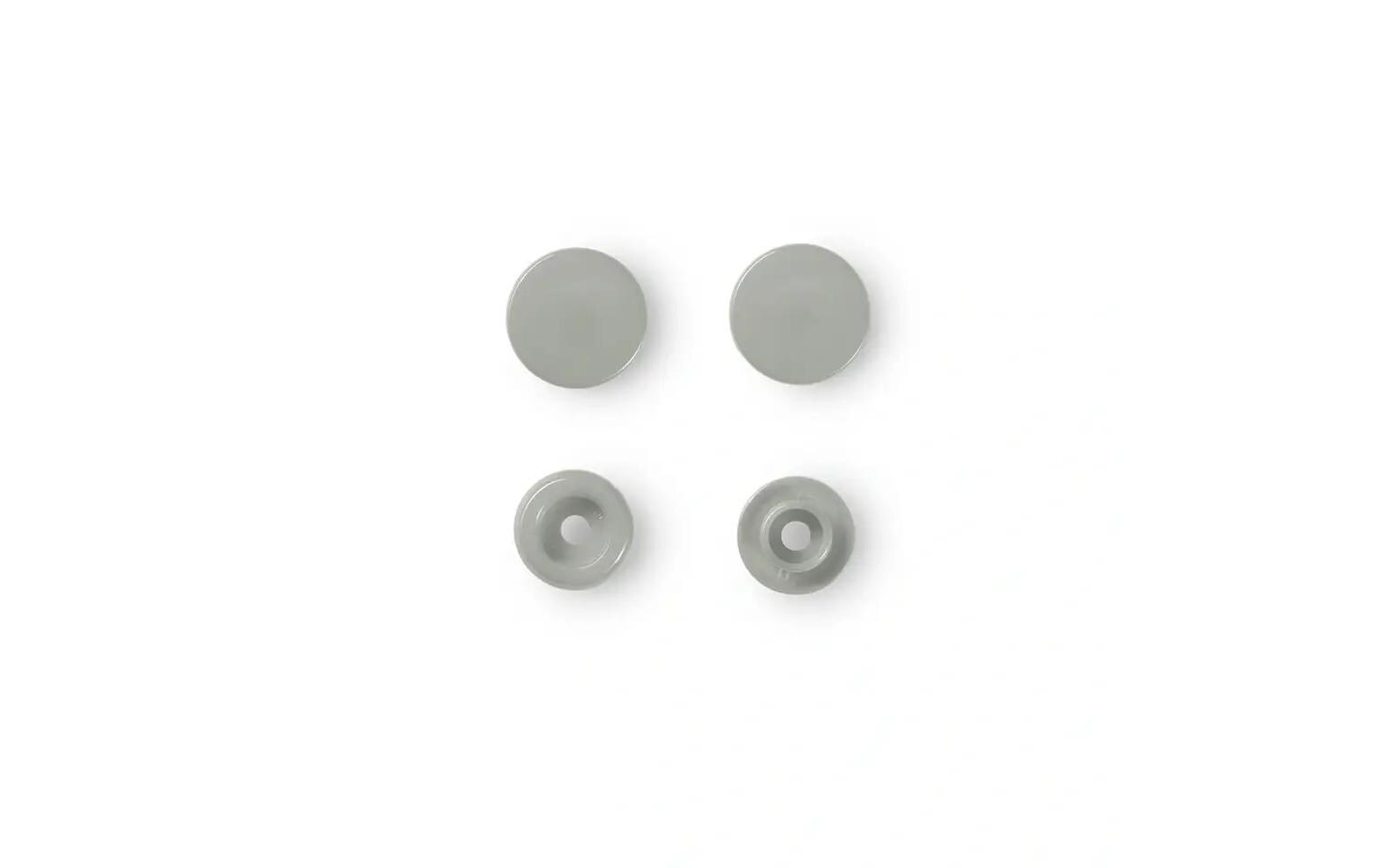 Druckknöpfe Color Snaps Grau, Ø 12,4 mm, 30 StückNähfreie Druckknöpfe