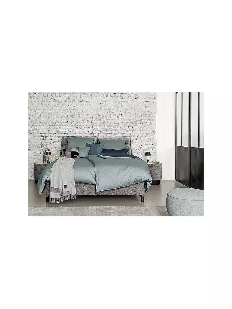 JOOP Satin Bettwäsche 70x90cm/140x200cm MICRO PATTERN Grau/Anthrazit grau