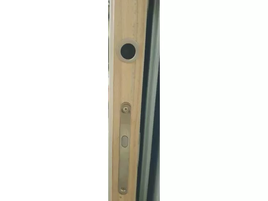 Porte Coulissante Bois Ayous Vitree H204 X L93 + Serrure à Condamnation Gd Menuiseries