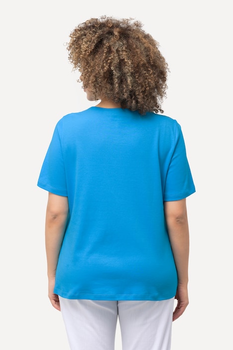 Shirt, doppellagige Vorderseite, Slim, Rundhals, Halbarm