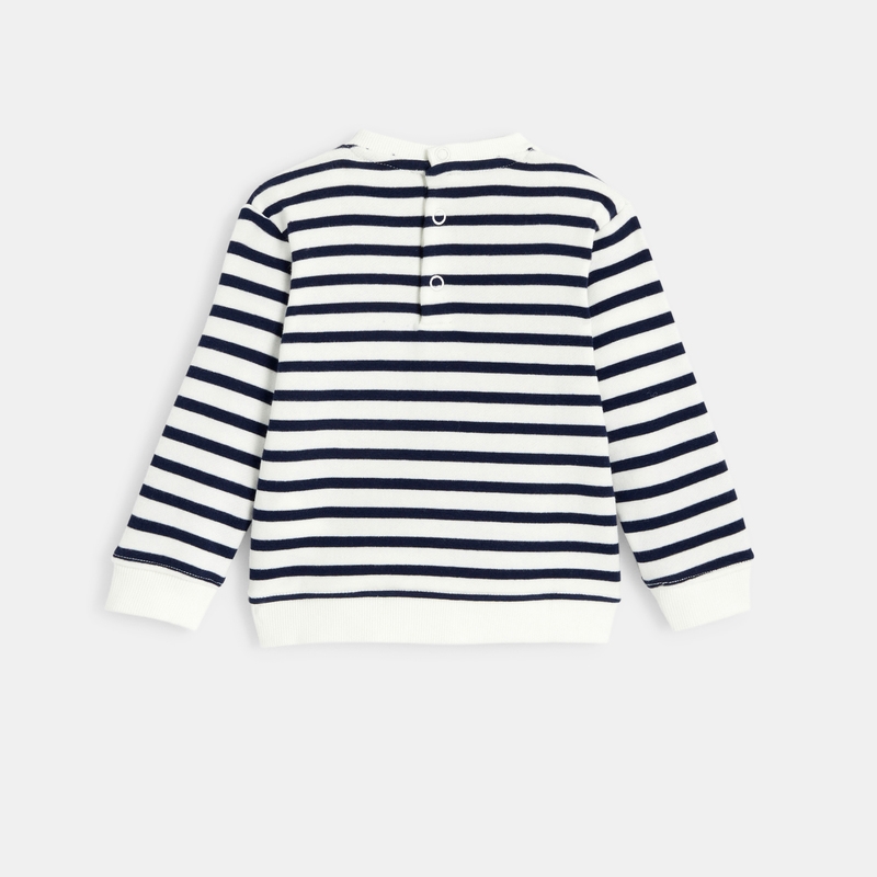 Sweat motif 'lion' bleu bébé garçon