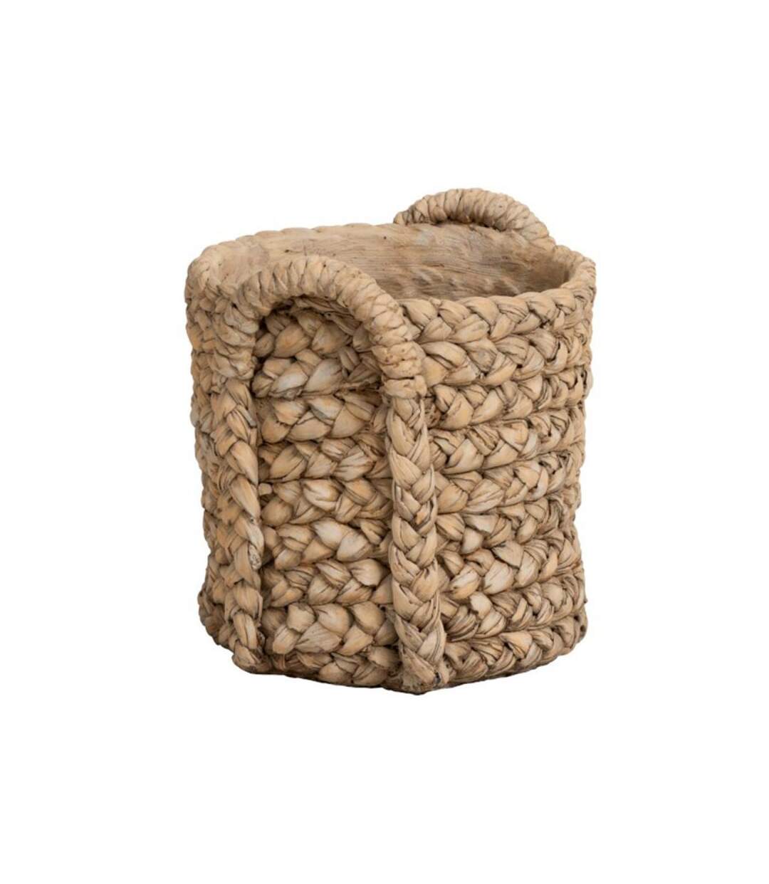 Paris Prix - Cache-pot Rond Design anses 28cm Naturel