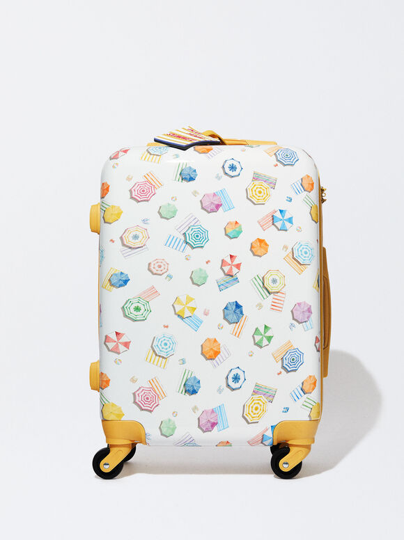 Maleta De Viaje Estampada - Amarillo