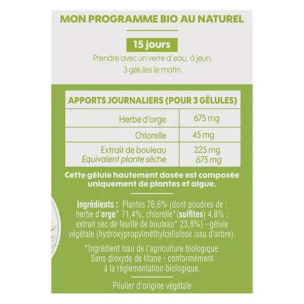 Biosens Organic Detox 45 cápsulas vegetais