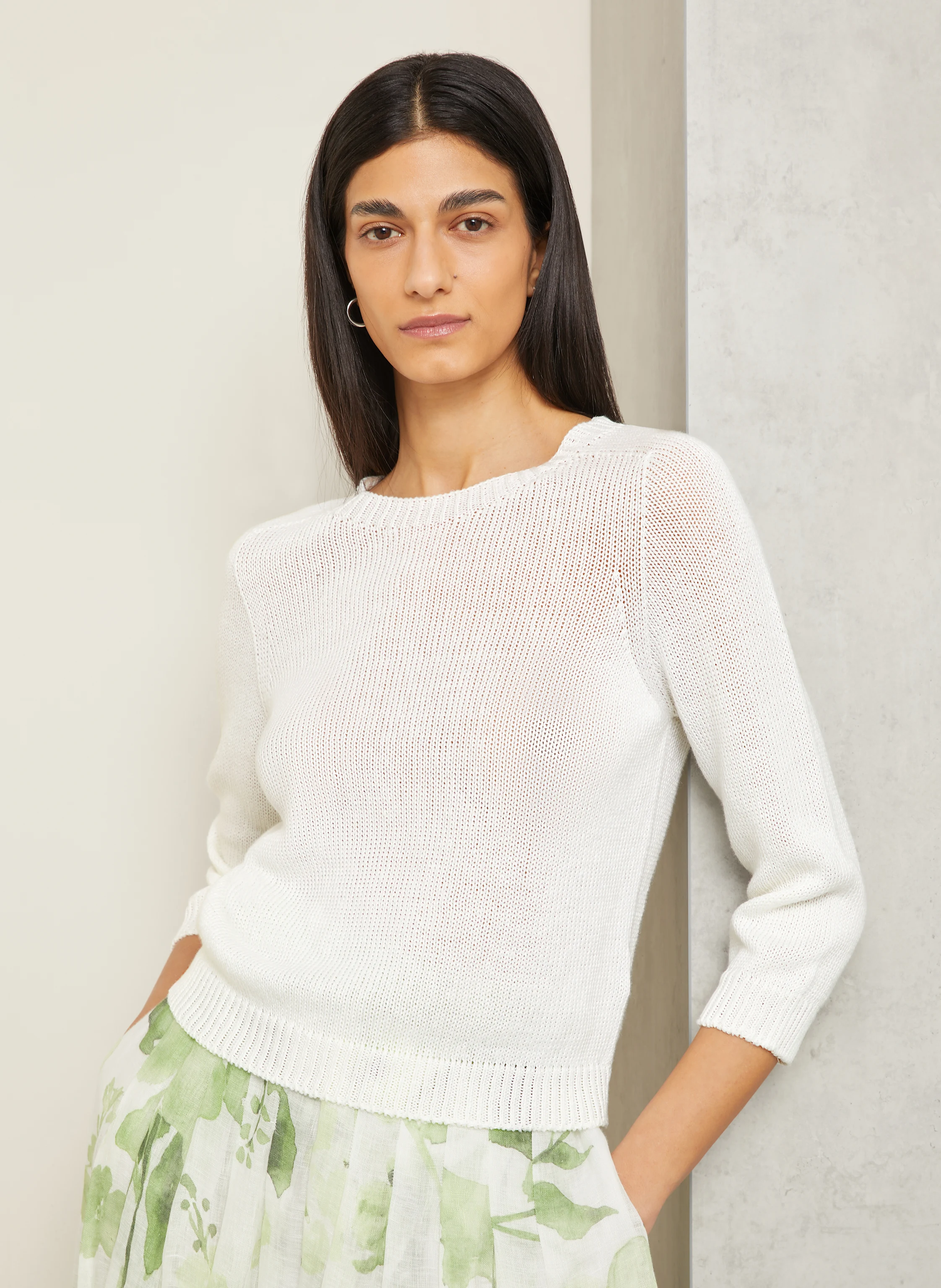 IRIS von ARNIM Leinenpullover PEPPI mit 3/4-Arm