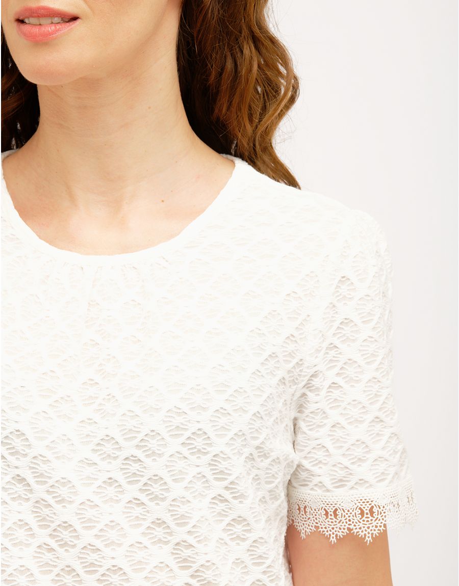 T-shirt habillé écru