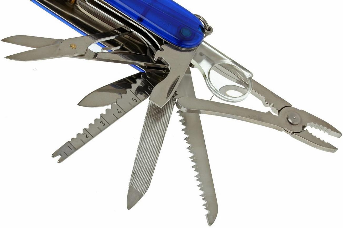 Victorinox Swisschamp transparant blauw 1.6795.T2 Zwitsers zakmes