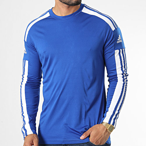 Tee Shirt Manches Longues A Bandes GK9152 Bleu Roi