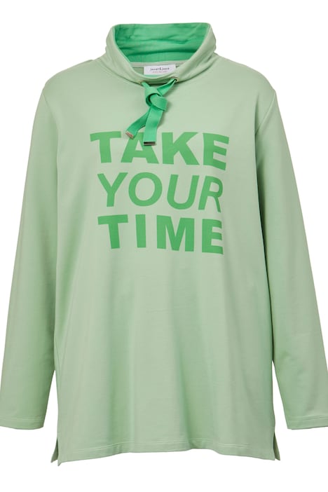 Sweatshirt, Stehkragen, großer Schriftzug, Langarm