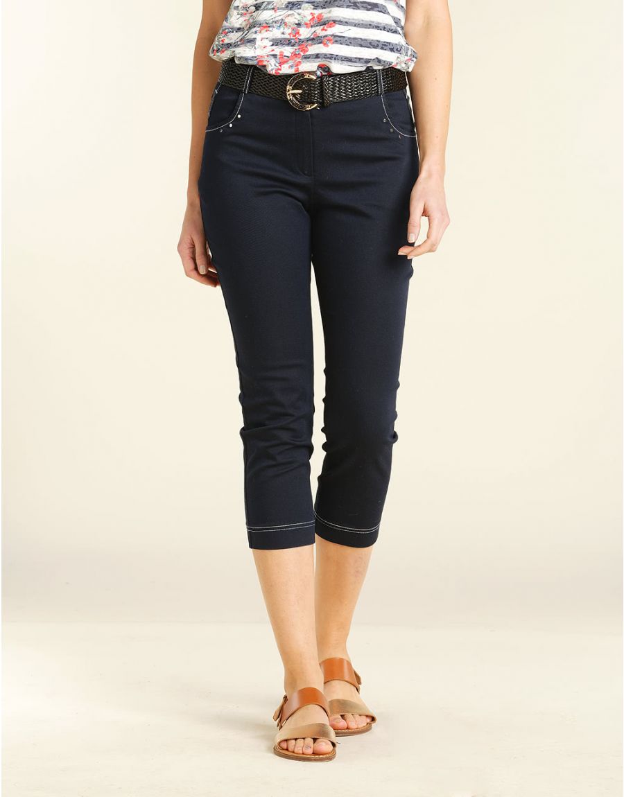 Pantacourt en jean chic